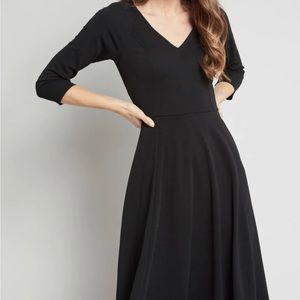 Black A-Line Stretch Dress